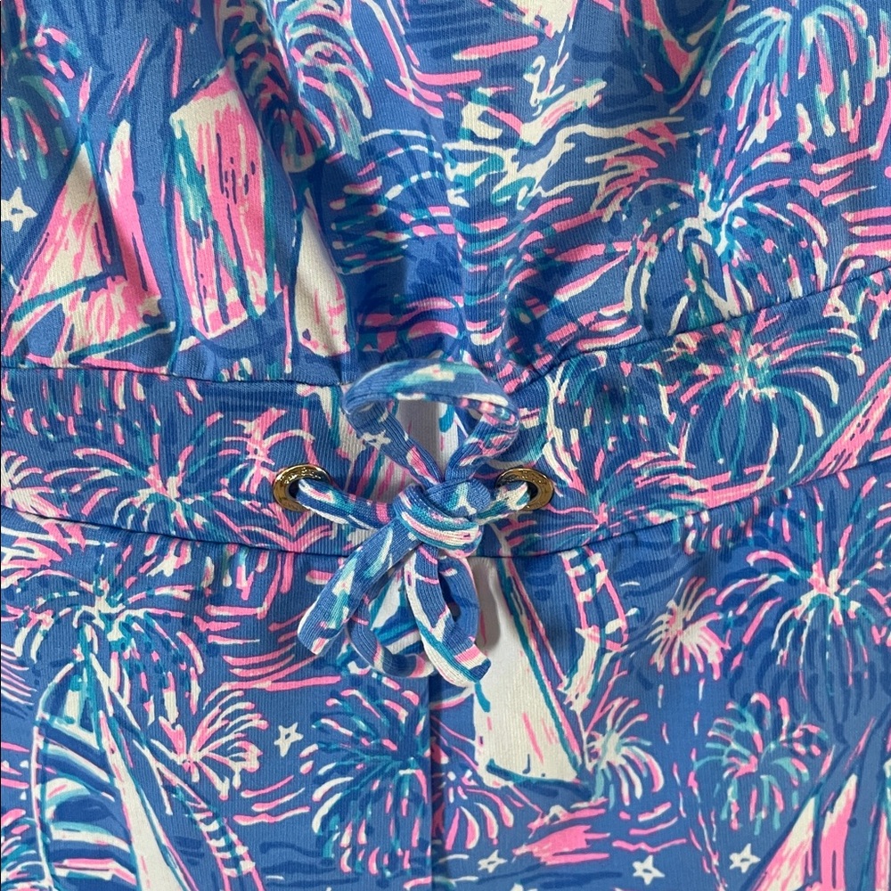 Lilly Pulitzer Jace Romper Size XS Blue Strapless Sailabration Nautical - Picture 4 of 7